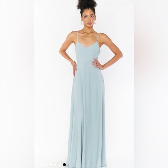 NWT SHOW ME YOUR MUMU - Faith Maxi Dress color: silver sage crisp - Picture 1 of 4